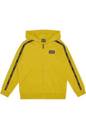 EA7 Para menino. 7B000056_AF10380 Camisola de malha amarela (10Años= 142cm), Casual, Esportivo, , Algodão, Multisport, moda infantil