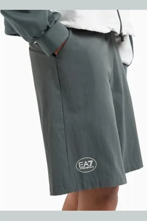 EA7 Para mulher. 7W000213_AF13389 Calções cinzentos em tecido elástico (L), Casual, Esportivo, , Multisport, Poliamida