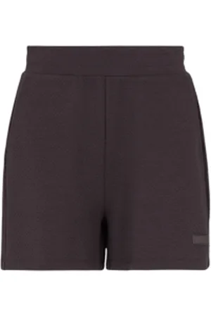 EA7 Para mulher. 7W000255_AF13246 Calções de waffle castanhos (L), , Casual, Esportivo, Algodão, Multisport