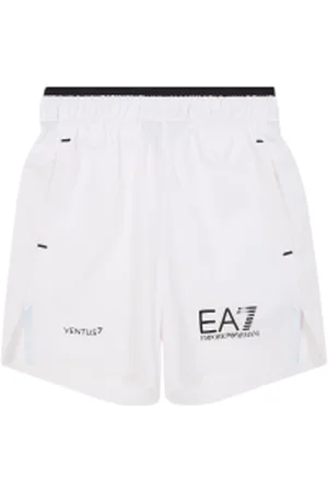 EA7 Para menino. 8NBS07_BN6TZ Calções Tennis Pro brancos (10Años= 142cm), Casual, Esportivo, Tênis / Paddle tennis, Multisport, Poliéster, m