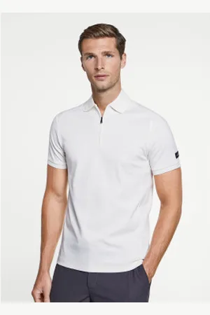 Hackett Para homem. HM563203 Polo Sport Hs ecru (S), Casual, Algodão, Manga curta