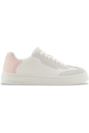 Armani Exchange Para mulher. XDX181XV932U609 Sapatilhas de contraste brancas (35), , Plano, Cordão, Casual