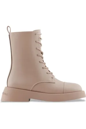 Armani Exchange Para mulher. XDN041XV87401808 Botins planos em pele (35), Couro, Cordão, Casual
