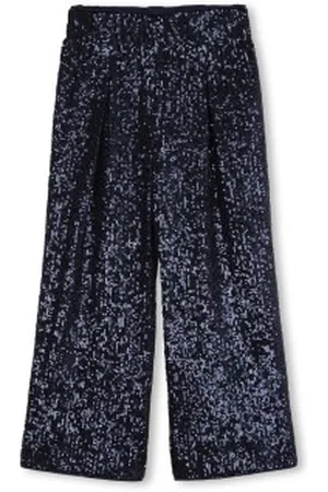 Billieblush Para menina. U20560 Calças de cintura elástica azul-marinho (6años= 114/119cm), Casual, Poliéster, moda infantil