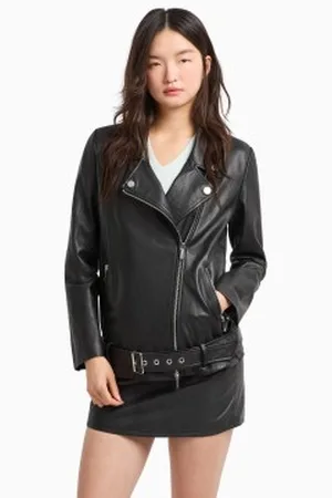 Armani Exchange Para mulher. XW000218AF10854UC001 Casaco de pele para motociclistas (M), Casual