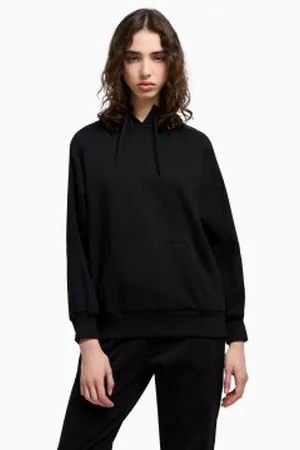 Armani Exchange Para mulher. XW000500AF12804UC001 Camisola com capuz preta (L), , Casual, Esportivo, Algodão, Multisport