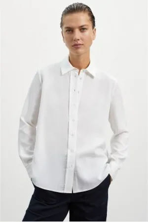 ECOALF Para mulher. GASRTRIMA0344WW23-001 Camisa Trima branca (M), , Casual, Manga comprida, Lyocell