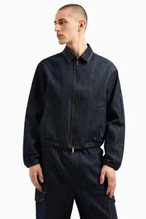 Armani Exchange Para homem. XM000383AF12284MB001 Casaco de ganga stretch azul lavado (L), Casual, Algodão, Denim
