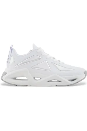 EA7 Unisex. X8X220_XK436 Sapatos X8X220 brancos (44), Plano, Cordão, Casual, Esportivo, Multisport