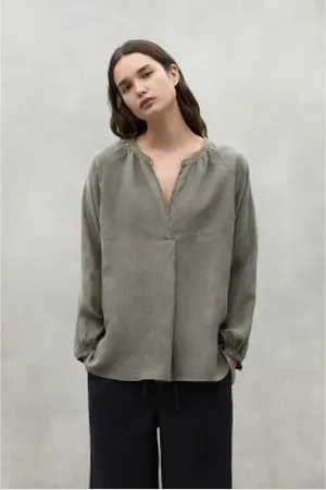 ECOALF Para mulher. MCWGASRLAI000709S24-230 Camisa Lai (L), Casual, Linho, Manga comprida