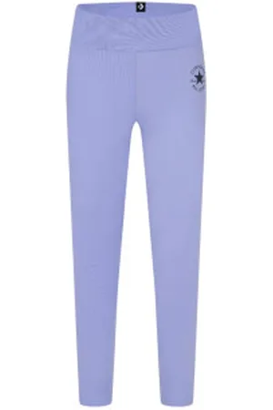 Converse Para menina. 4CD916 Leggings de cintura subida com remendos Chuck azuis (S), , Casual, Esportivo, Algodão, Multisport, moda inf