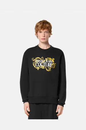 VERSACE Para homem. 78GAIC06-CF00C Camisola de corte padrão com logótipo (S), Casual, Algodão