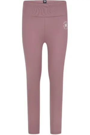 Converse Para menina. 4CD916 Leggings de cintura subida com remendos Chuck cor-de- (S), Casual, Esportivo, Algodão, Multisport, moda inf