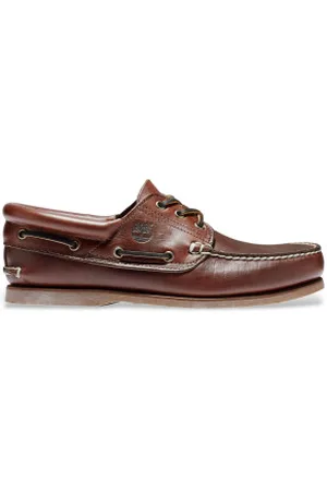 Timberland Para homem. TB1760152141 Sapato de barco clássico autêntico em pele castanha (42), Couro, Marrom, Plano, Cordão, Casual