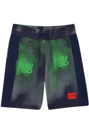 HUGO BOSS Unisex para criança. G00422 Calções G00422 azul-marinho, verde (4Años= 102cm), Casual, Algodão, moda infantil