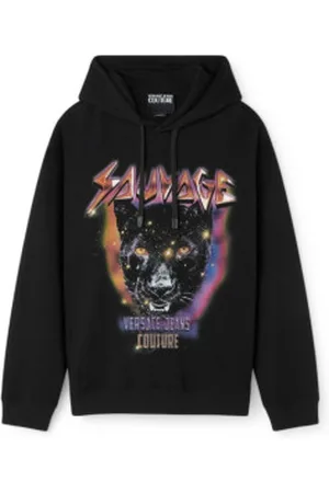 VERSACE Para homem. 78GAIC04-CF00C Sweatshirt com capuz Sauvage de corte largo (S), Casual, Algodão
