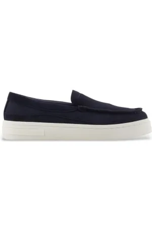 Armani Exchange Para mulher. XW001195AF12763UB100 Sapatilhas da Marinha (35), Plano, Cordão, Nenhum, Casual, Marinho
