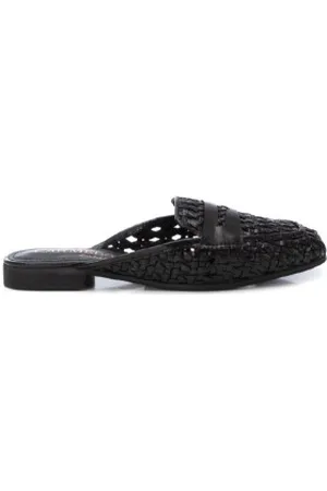 Carmela Para mulher. 16241102-NEGRO Socas de couro 162411 preto (37), Plano, Nenhum, Casual