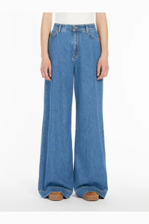 Max Mara Para mulher. 2515181061600 Calças de ganga largas Navy Vega (46), , Casual, Algodão, Denim