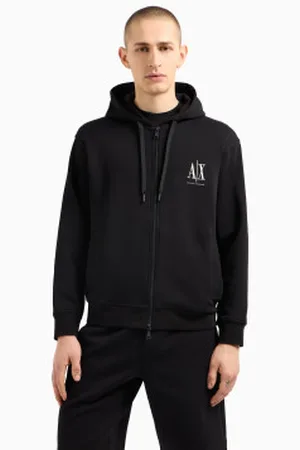 Armani Exchange Para homem. XM000371AF10818UC001 Camisola casual preta (S), , Algodão