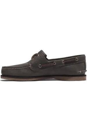 Timberland Para homem. TB0A2GEREL71 Sapatos de barco Noreen em pele cinzenta escura (40 W), Couro, Plano, Cordão, Casual, Cinza, Clássico