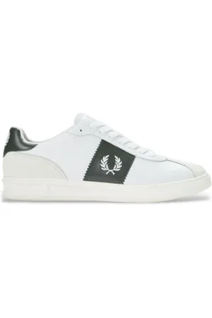 Fred Perry Para homem. B9314-134 Sapatos de couro B4 branco (42), Plano, Cordão, Casual
