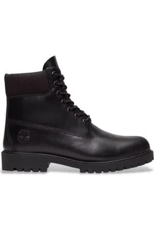 Timberland Para homem. TB0A41MWEL21 Botas de couro impermeáveis com atacadores de 6 polegadas Heritage preto (43.5 W), Plano, Cordão, Casual