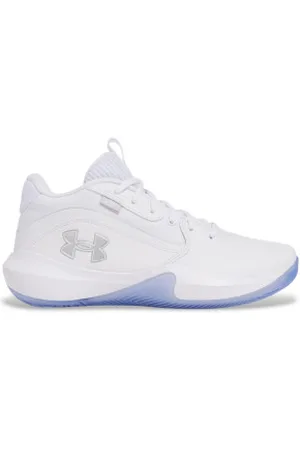Under Armour Unisex. 3028512 Lockdown 7 ténis de basquetebol em pele (41), Couro, Plano, Cordão, Casual, Esportivo, Multisport
