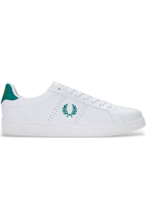 Fred Perry Para homem. B6312-200 Sapatilhas de couro B721 branco (43), Plano, Cordão, Casual