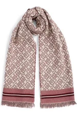 Tommy Hilfiger Para mulher. AW0AW16856 Cachecol TH Monoplay em jacquard cor-de- (OSFA), Casual, Acrílico