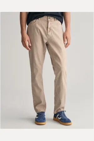 GANT Para homem. 1000306 Calças de ganga de algodão e linho de corte regular (31/32), Casual
