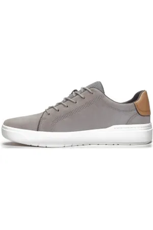 Timberland Para homem. TB0A41F7EM01 Sapatilhas Seneca Bay em pele cinzenta (46), Couro, Plano, Cordão, Casual, Cinza
