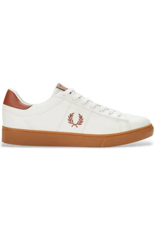 Fred Perry Para homem. B4334-760 Sapatilhas de couro bege Spencer (41), Plano, Cordão, Casual