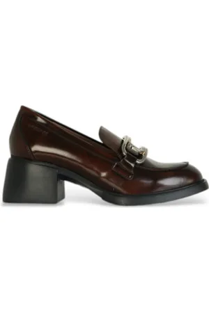 Wonders Para mulher. G-6140 Mocassins Regata em pele (37), Couro, Marrom, 5 a 8cm, Nenhum, Casual