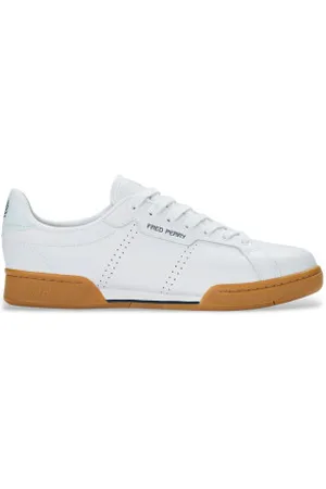 Fred Perry Para homem. B8313-100 Sapatilhas de couro B722 branco (41), Plano, Cordão, Casual