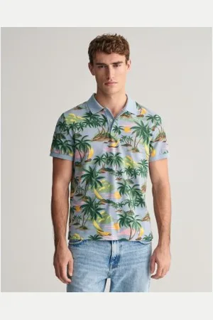 GANT Para homem. 2062037 Polo Hawaiian Print (4XL), Casual, Algodão, Manga curta