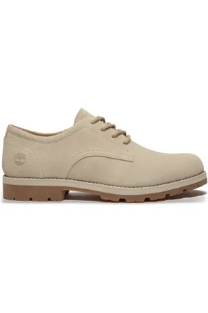 Timberland Para homem. TB0A6CAXEND1 Britton Square sapatos de couro com atacadores bege (42), Plano, Cordão, Casual, Clássico