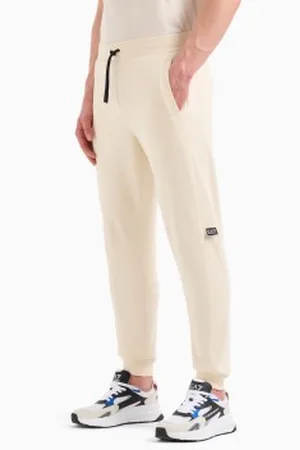EA7 Para homem. 6DPP58_PJVTZ Calças de fato de treino da série Logo em mistura de algodão (S), Casual, Esportivo, Multisport
