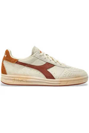 Diadora Para homem. 201181582 Sapatilhas de couro bege B.Elite Ascesa (40), Plano, Cordão, Casual