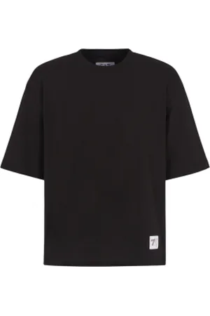 EA7 Unisex. 7X000036_AF13243 T-shirt preta descontraída (3XL), , Casual, Algodão, Manga curta
