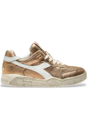 Diadora Para mulher. 201181320 Ténis de couro B560 bronze (36), Plano, Cordão, Casual