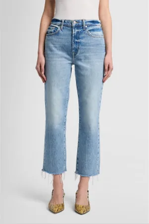 7 for all Mankind Para mulher. 7U647C10OD2 Calças de ganga Logan Stovepipe azul (24), Casual, Algodão