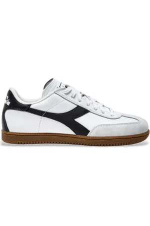 Diadora Para mulher. 501181246 Sapatilhas de couro Trainer branco (40), Plano, Cordão, Casual