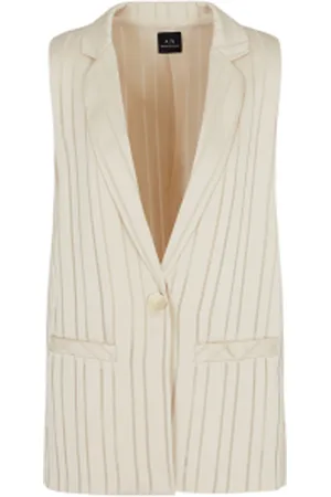 Armani Exchange Para mulher. XW000481AF12744F1030 Colete sem mangas com corte desconstruído em (XS), Casual, Poliéster