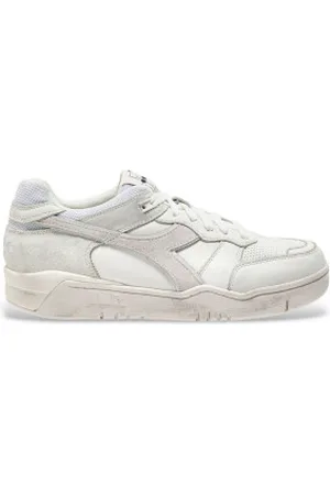 Diadora Para homem. 201182032 Sapatilhas de couro B560 Usado branco (45), Plano, Cordão, Casual