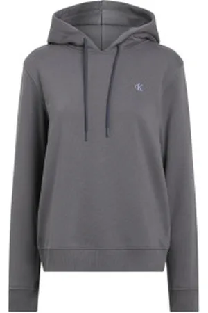Calvin Klein Para mulher. J20J225365 Casaco com capuz de ajuste regular Script graphic grey (L), Casual, , Algodão orgânico, Sust