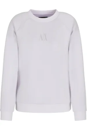 Armani Exchange Para mulher. XW000826AF13397U0002 Camisola de gola redonda com logótipo (L), Casual, Esportivo, Multisport, Viscoso
