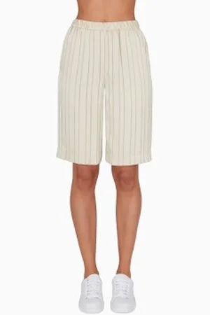 Armani Exchange Para mulher. XW000483AF12744F1030 Bermudas de cintura alta com cintura elástica (2USA= XS), Casual, Poliéster