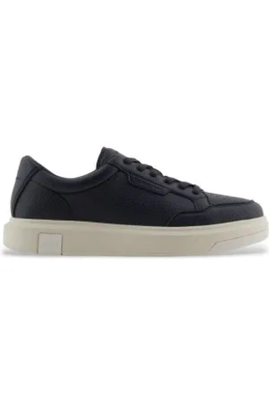 Armani Exchange Para homem. XUX255XV95101826 Logótipo das sapatilhas em azul-marinho (41.5), Plano, Cordão, Casual
