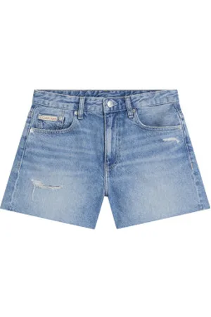 Calvin Klein Para mulher. J20J225159 Short Mom (25), Casual, Denim, Algodão orgânico, Sustentável